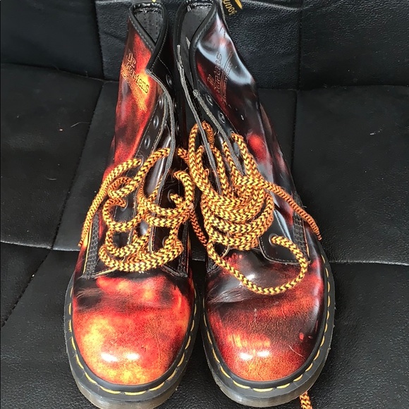Dr. Martens | Shoes | Dr Marten Flame Fire Print Uk7 Fits 99 2 | Poshmark